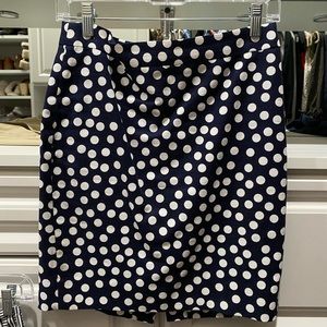 Polka dot pencil skirt j. Crew